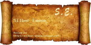 Silber Emese névjegykártya