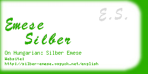 emese silber business card